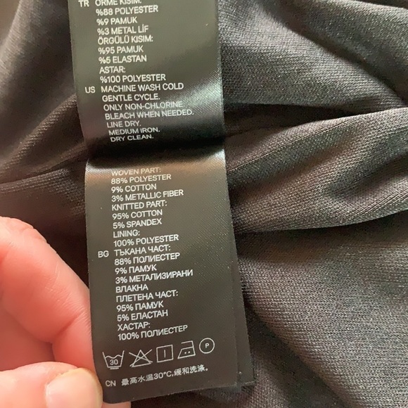 H&m Black/White Aztec Short Woven Fabric Embroidered Straight Skirt Size S - Picture 11 of 13